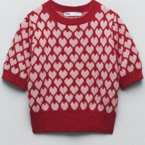 Zara Heart Sweater - Brand New!